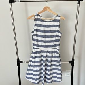 Stripped a line dress with pockets